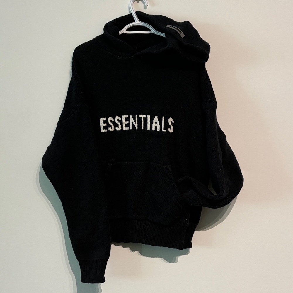 Fear of God Essentials Black Knit Sweater